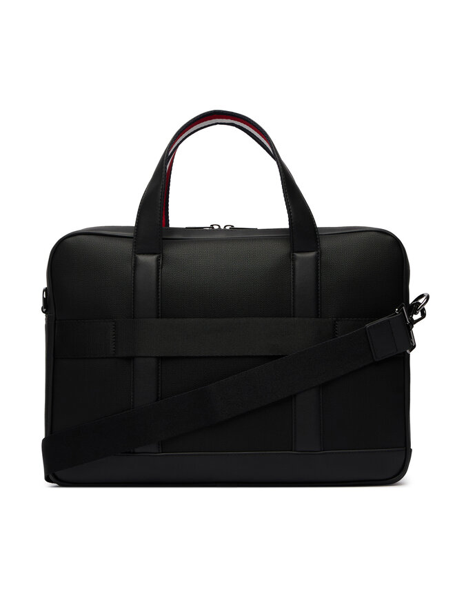 Tommy Hilfiger Laptoptasche Tommy Hilfiger Th Textured Computer Bag AM0AM14726 Schwarz