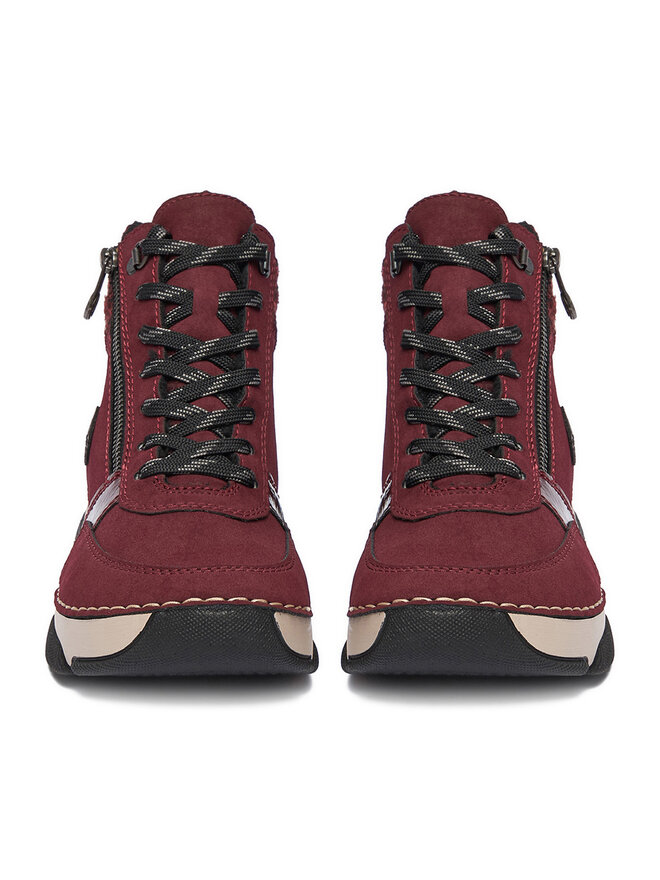 Rieker Schnürschuhe Rieker 45960-35 Dunkelrot