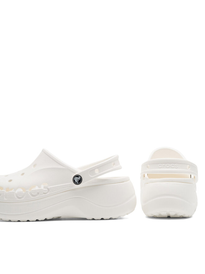 Crocs Παντόφλες Crocs BAYA PLATFORM CLOG 208186-100 Λευκό