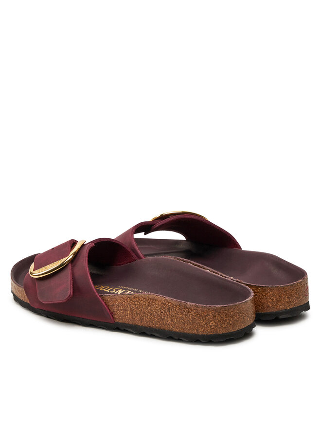 Birkenstock Шльопанці Birkenstock Madrid Big Buckle Leoi 1028031 Бордовий