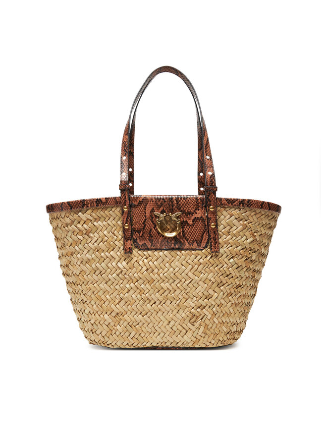 PINKO Handtasche PINKO Love Summer Basket PE 25 PLTT 103324 A2GO Beige