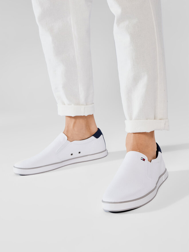 Tommy Hilfiger Πάνινα παπούτσια Tommy Hilfiger Harlow 2D FM0FM00597 Λευκό
