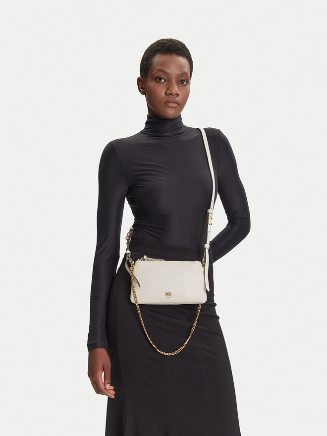 PINKO Handtasche PINKO Double Mini Al 25-26 PLTT 105359 A0QO Weiß