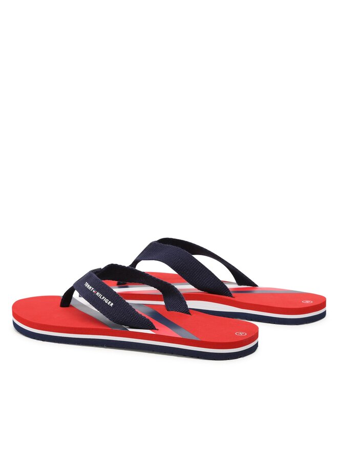 Tommy Hilfiger Джапанки Tommy Hilfiger Stripes Flap Flop T3B8-32920-0058 S Тъмносин