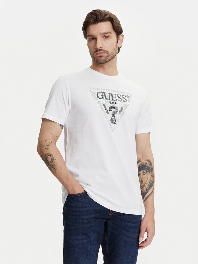 Guess Guess T-Shirt M5YI15 I3Z14 Λευκό Regular Fit