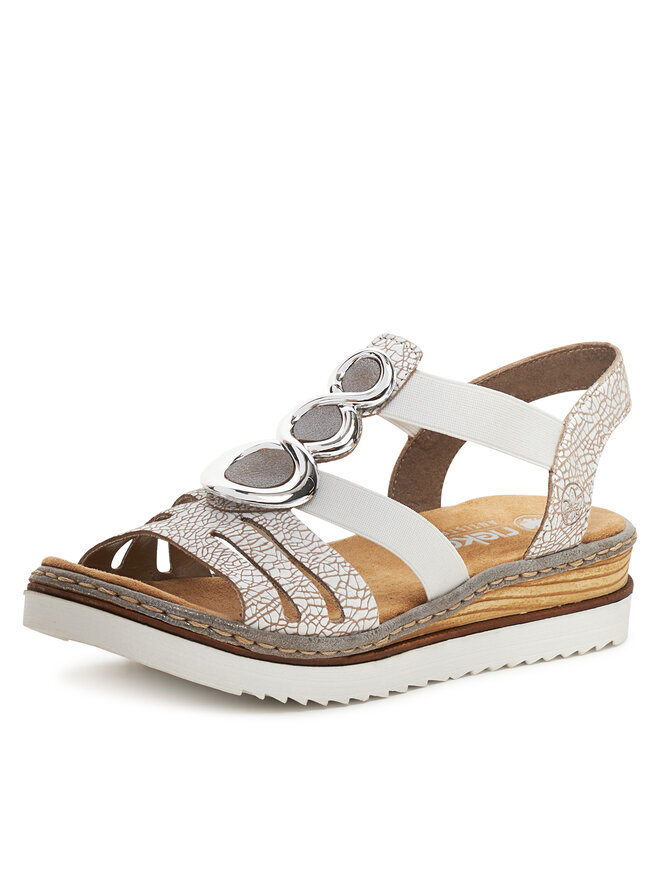 Rieker Sandale Rieker 679L4-80 Alb