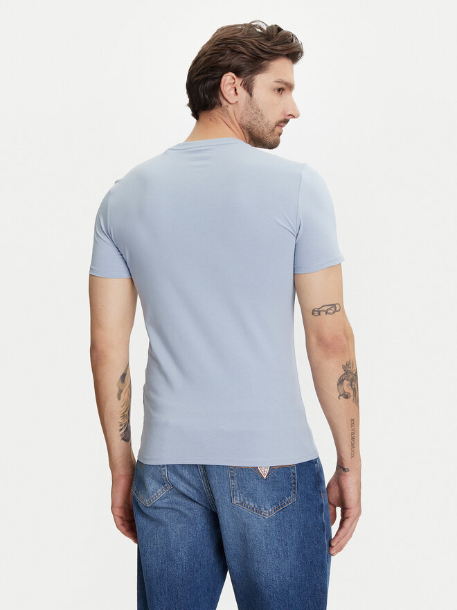 Guess Guess T-shirt M2YI24 J1314 Svijetloplava Slim Fit