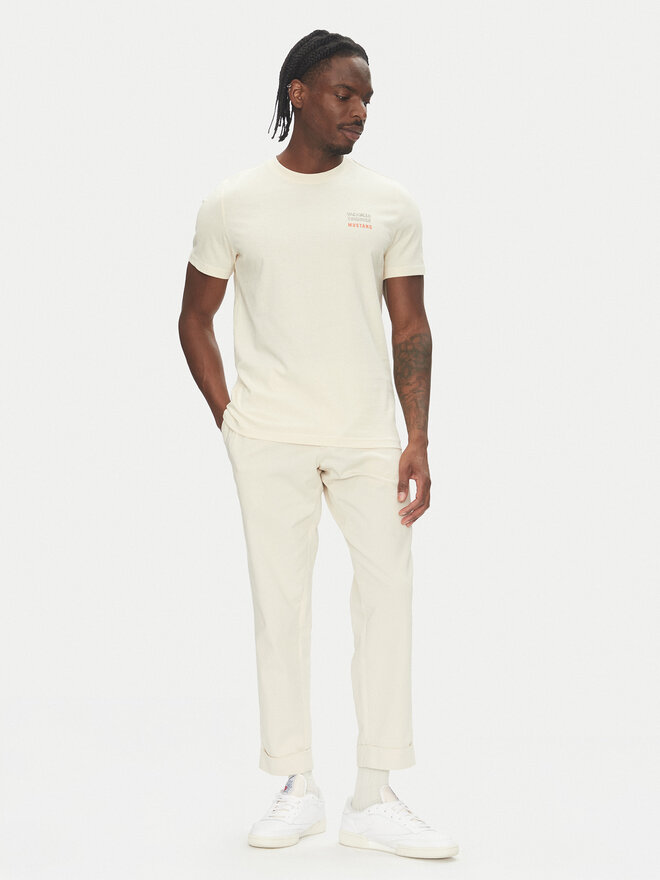 Mustang Mustang T-Shirt Austin 1016502 Beige Regular Fit