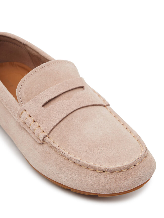 Tommy Hilfiger Mokasyny Tommy Hilfiger Flag Soft Suede Driver Loafer FW0FW08558 Różowy