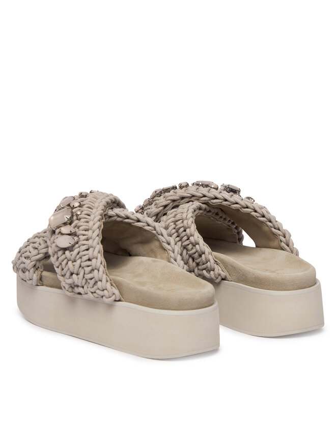 Inuikii Pantoletten Inuikii Woven Stones Platform 1004.005.0043 Hellgrau