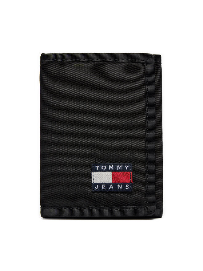 Tommy Jeans Velká pánská peněženka Tommy Jeans Tjm Essential D. Nylon Trifold AM0AM12438 Černá