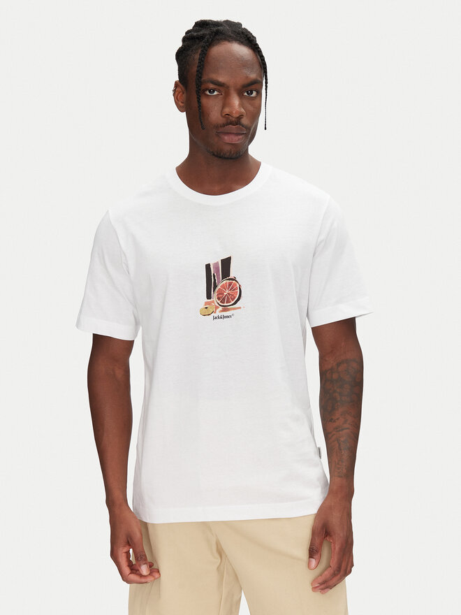 Jack&Jones Jack&Jones Marškinėliai Varenna 12273162 Balta Regular Fit