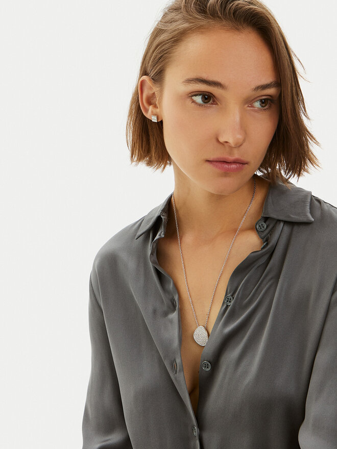 Calvin Klein Naszyjnik Calvin Klein 35000222 Srebrny