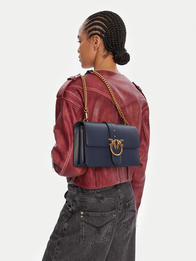 PINKO Handtasche PINKO Love One Classic ST.CL Al 25-26 PLTT 105857 A0F1 Dunkelblau