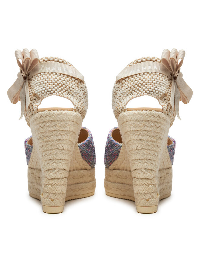 Manebi Еспадрили Manebi Acapulco Heart-Shaped Wedge Espadrilles G 0.6 WH Розов