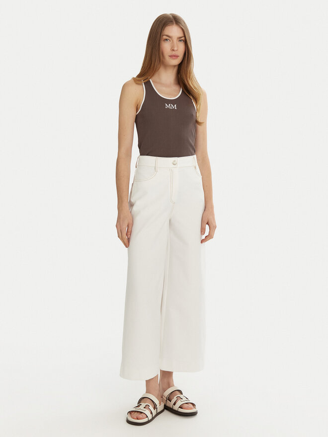 Max Mara Leisure Max Mara Leisure Marškinėliai Sax 2516941027 Ruda Slim Fit