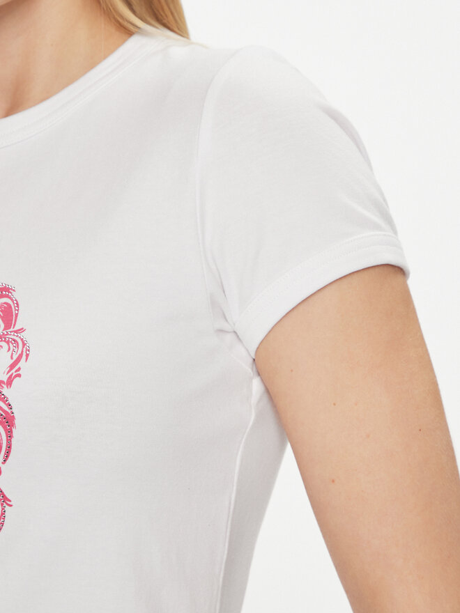 Juicy Couture Juicy Couture Marškinėliai Heritage Crest Tee JCWCT24337 Balta Slim Fit