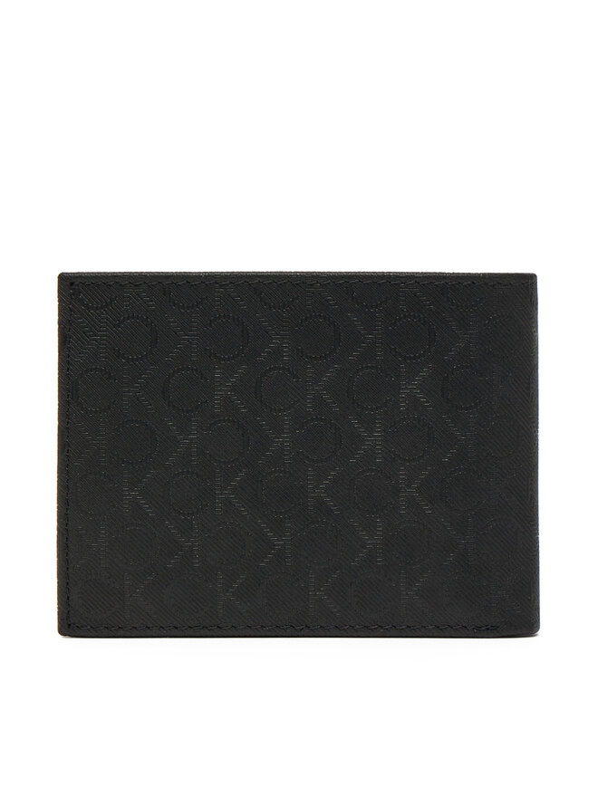 Calvin Klein Duży Portfel Męski Calvin Klein Ck Must Mono Bifold 5cc W/Coi K50K512703 Czarny