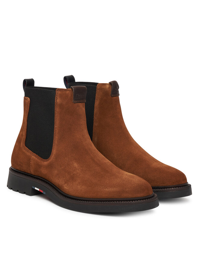 Tommy Hilfiger Kotníková obuv s elastickým prvkem Tommy Hilfiger Comfort Lwt FM0FM05592 Hnědá
