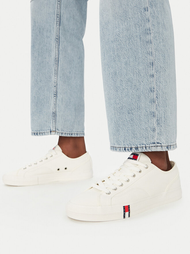 Tommy Jeans Sneakers aus Stoff Tommy Jeans Archive Vulc Y2K EM0EM01674 Weiß
