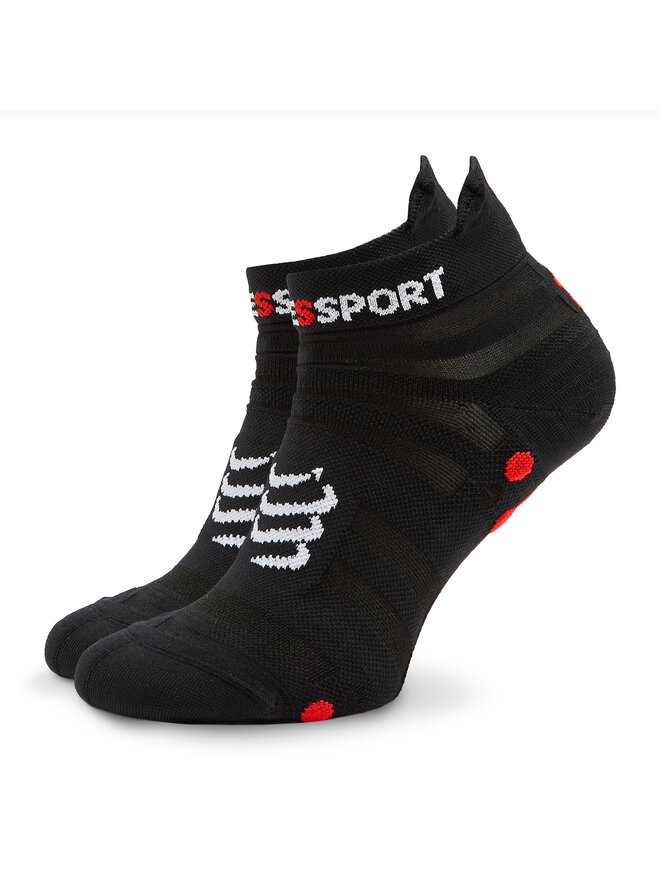 Compressport Calcetines cortos unisex Compressport Pro Racing Socks v4.0 Ultralight Run Low XU00051B Negro