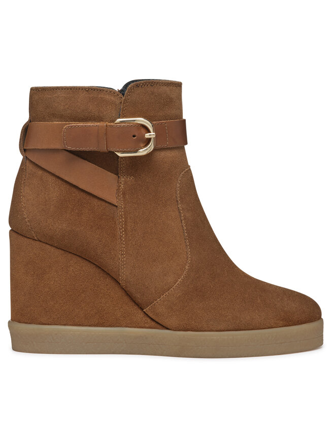 Bottines Geox D Elidea Wedge D46VQA 02243 CD500 Marron chaussures