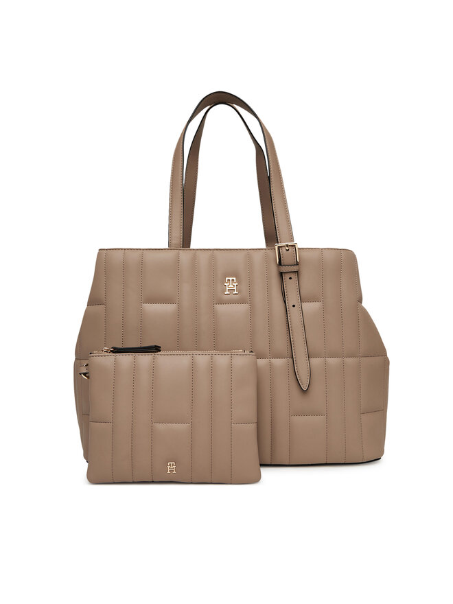 Tommy Hilfiger Kabelka Tommy Hilfiger Th Feminine Tote AW0AW17452 Béžová