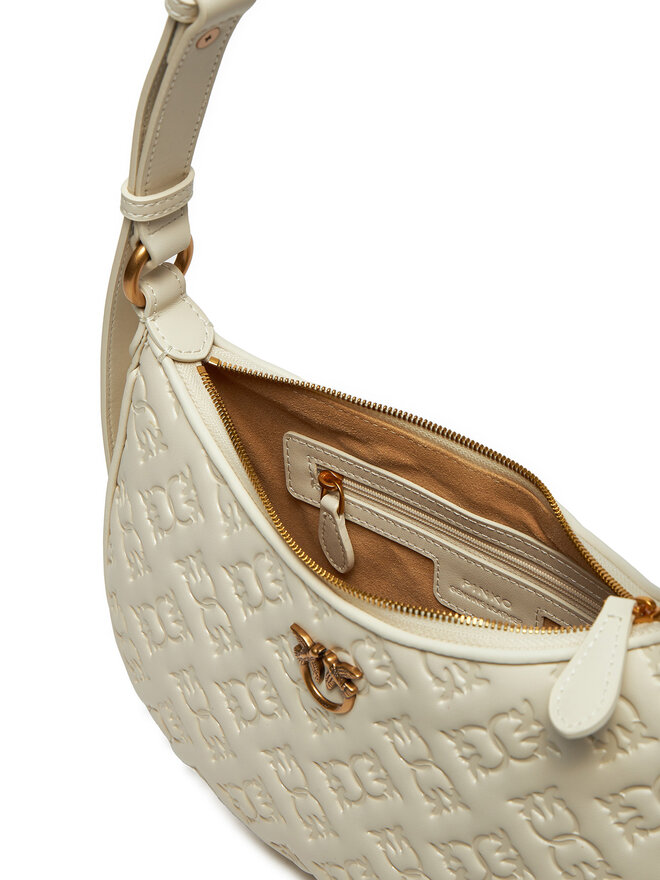PINKO Τσάντα PINKO Half Moon Mini Fl AI 24-25 PLTT 102790 A1YB Εκρού