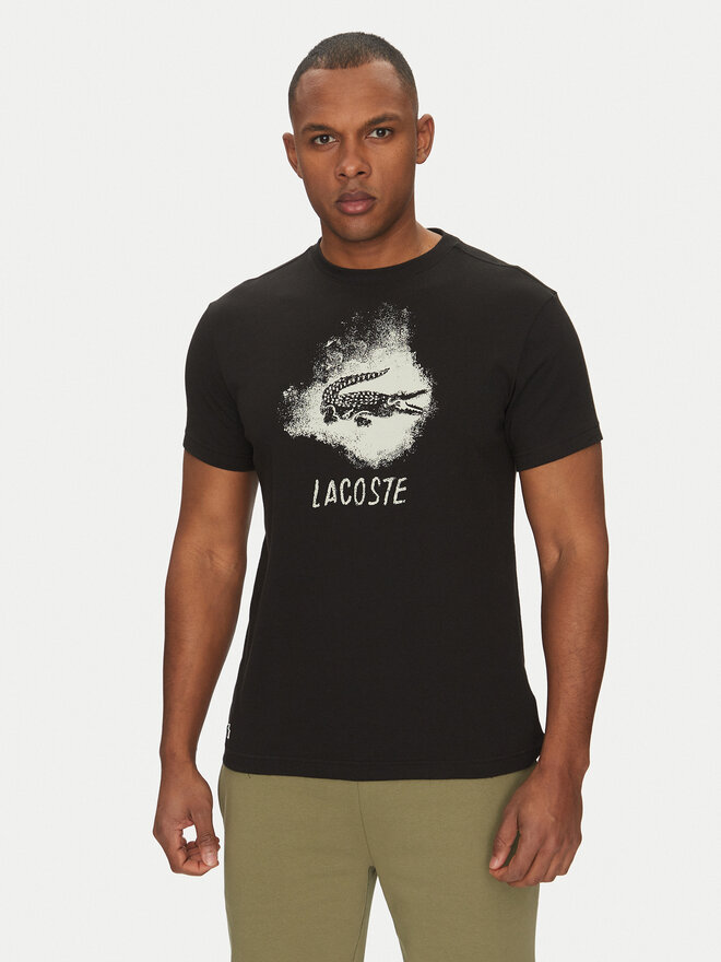 Lacoste Lacoste Marškinėliai TH8917 Juoda Regular Fit