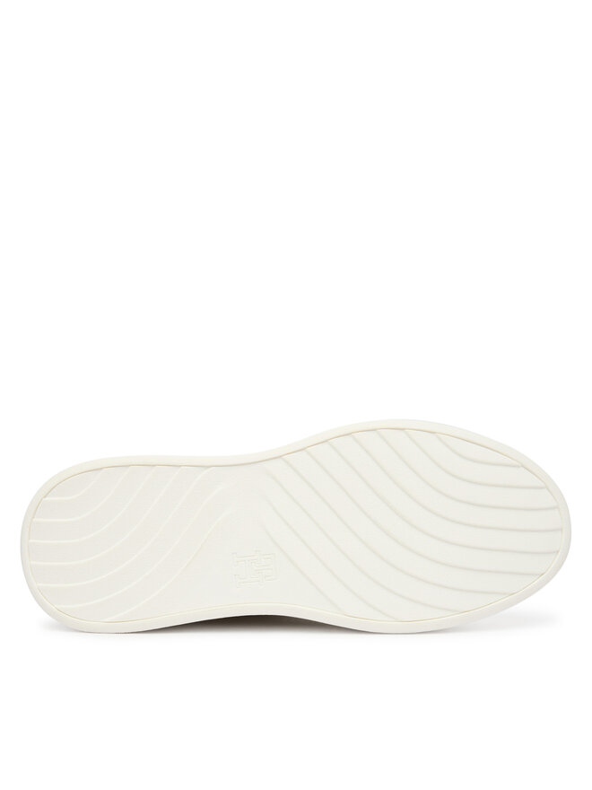 Tommy Hilfiger Сникърси Tommy Hilfiger Shiny Leather Platform Sneaker FW0FW09364 Екрю