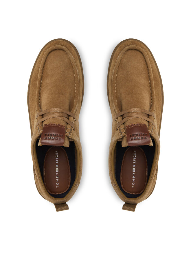 Tommy Hilfiger Nizki čevlji Tommy Hilfiger Modern Light Suede Moc Toe Shoe FM0FM05501 Rjava