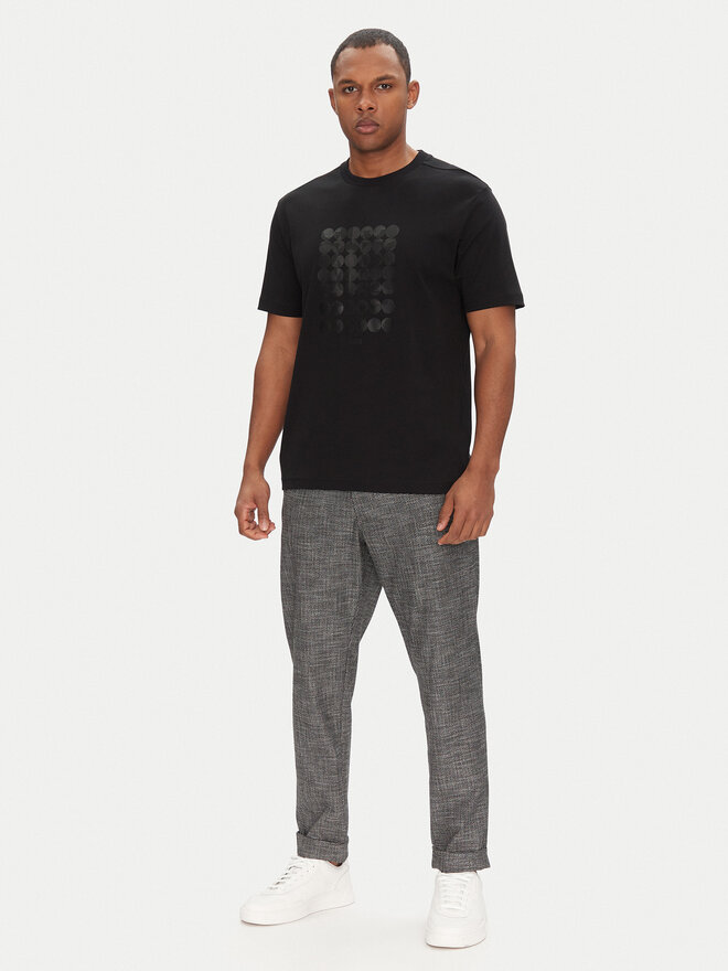 BOSS BOSS T-Shirt Tee Print Striped C 50537845 Schwarz Relaxed Fit