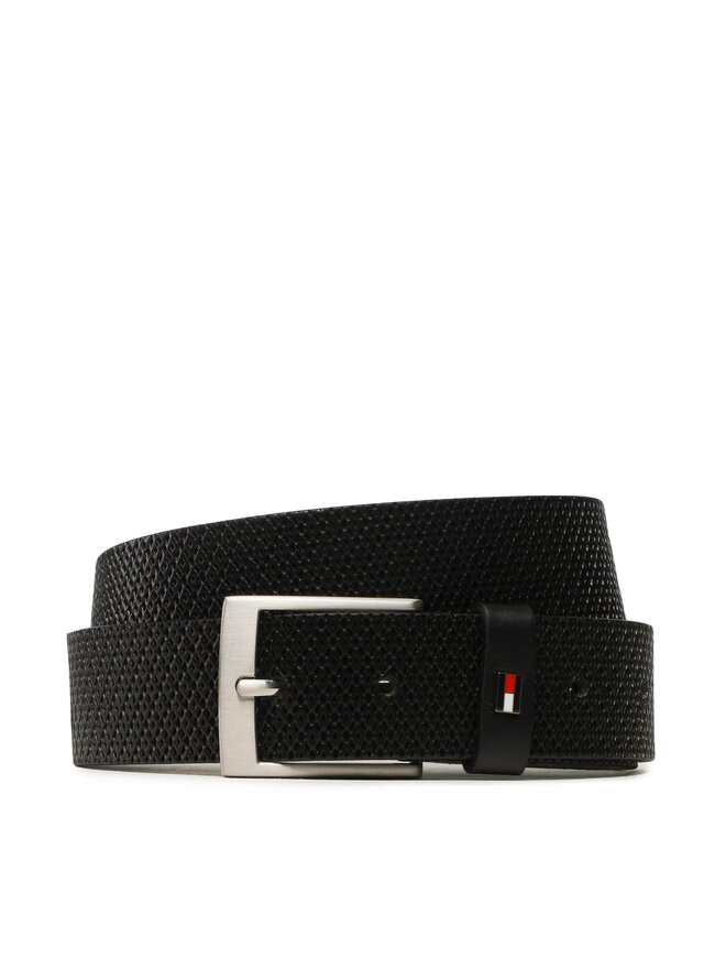 Tommy Hilfiger Férfi öv Tommy Hilfiger Adan 3.5 Embossed AM0AM11229 Fekete