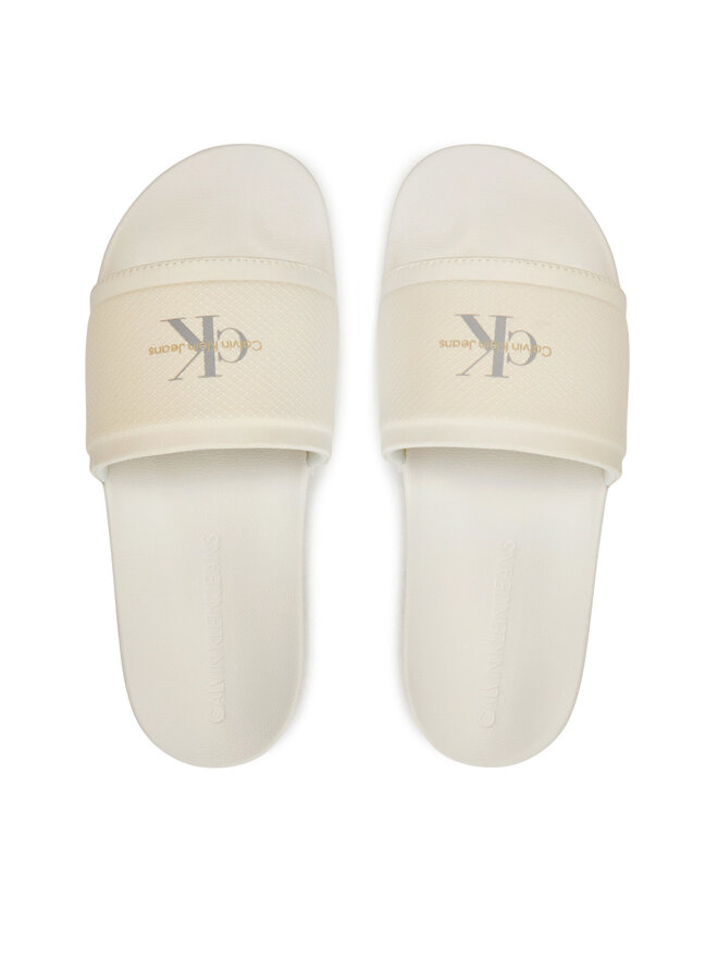 Calvin Klein Jeans Iešļūcenes Calvin Klein Jeans Slide Institutional Metallic YM0YM01018 Pelēks