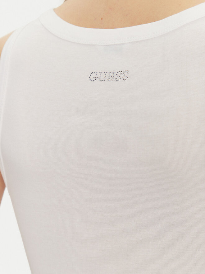 Guess Guess Τοπ W5GP06 KCS10 Λευκό Regular Fit