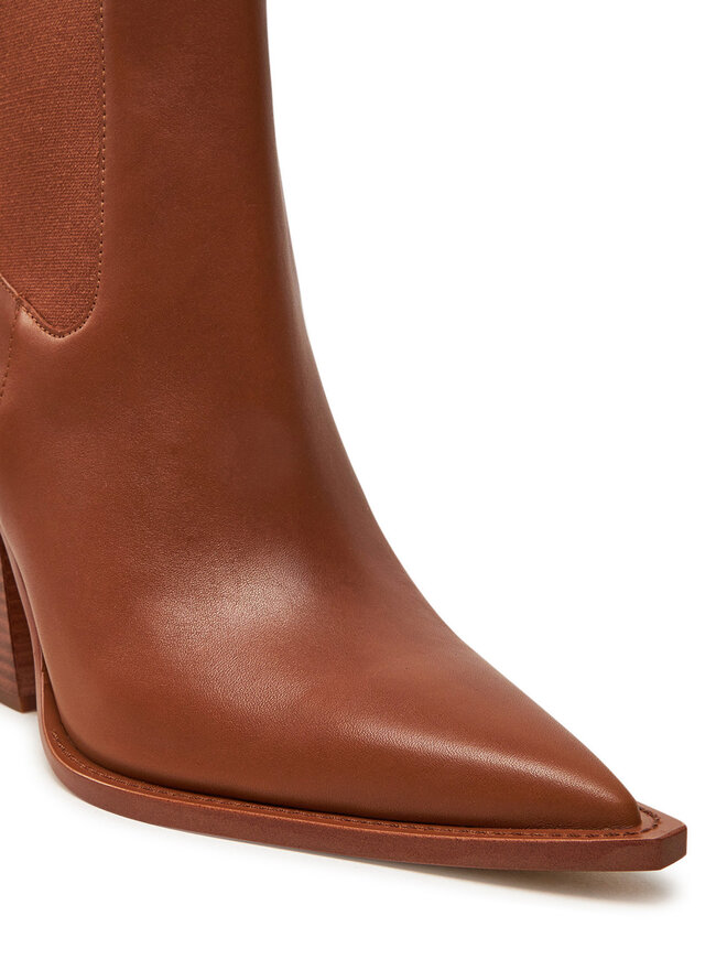 Michael Kors Kovbojská obuv Michael Kors Leni Leather Boot 40T4LNHE5L Hnědá