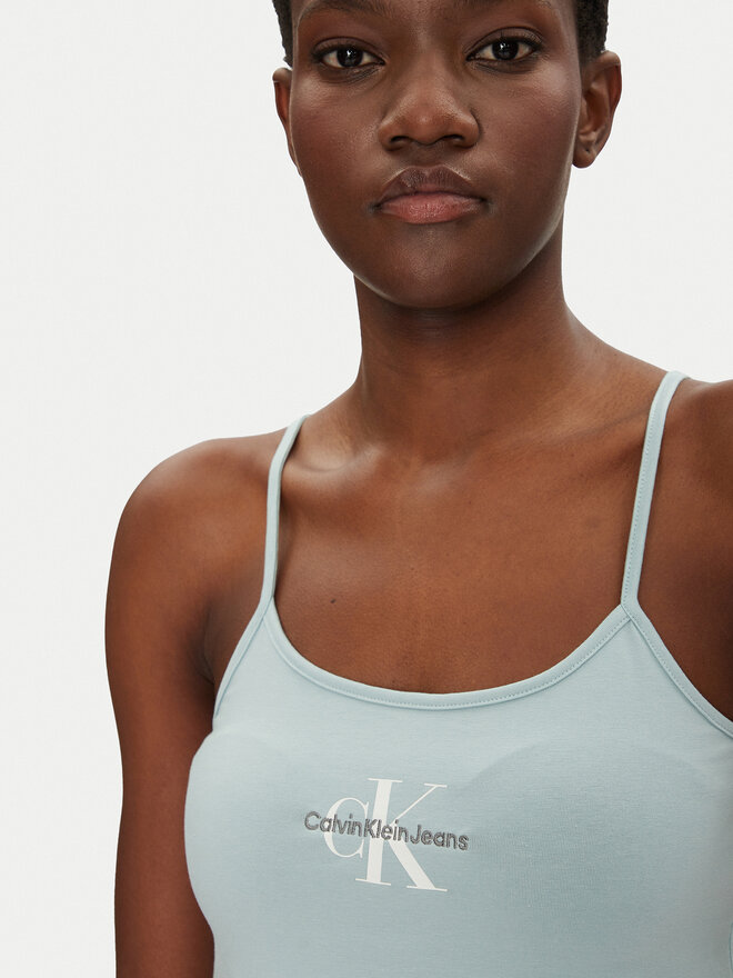 Calvin Klein Jeans Calvin Klein Jeans Felső Monologo J20J223105 Kék Slim Fit