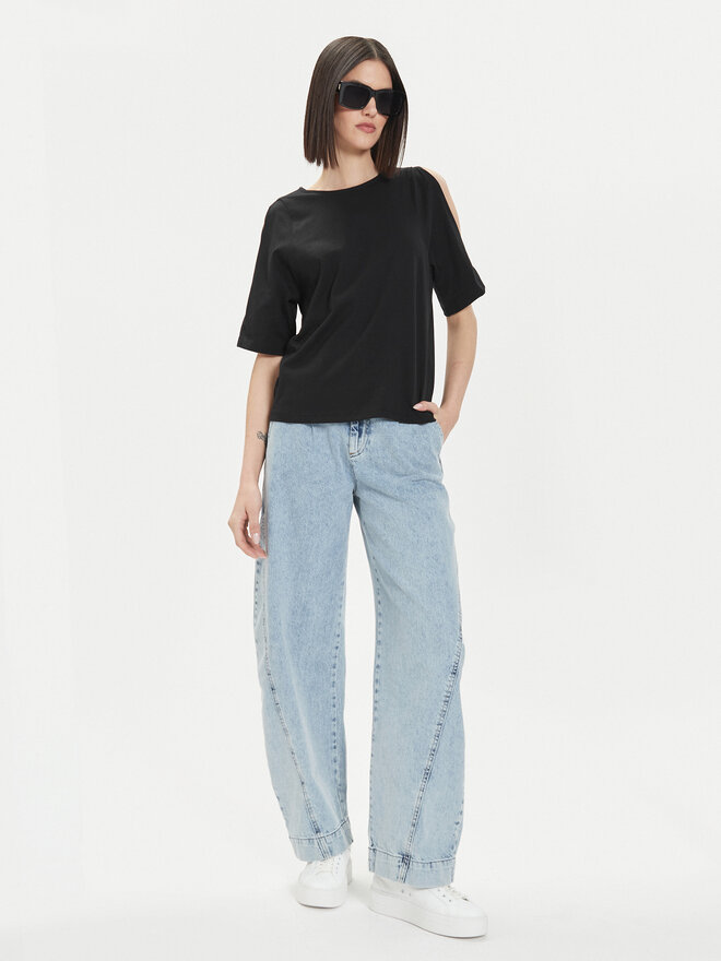 United Colors Of Benetton United Colors Of Benetton Marškinėliai 3BL0D1078 Juoda Regular Fit