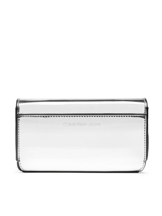 Calvin Klein Jeans Handy-Etui Calvin Klein Jeans Sculpted Ew Flap Phone Cb Silver K60K610406 Silberfarben