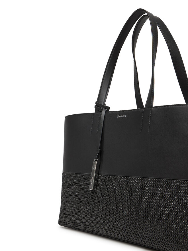 Calvin Klein Сумка Calvin Klein Ck Mixmedia Shopper_Raffia K60K613167 Чорний