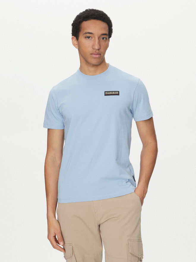 Napapijri Napapijri T-shirt Iaato NP0A4HFZ Svijetloplava Regular Fit