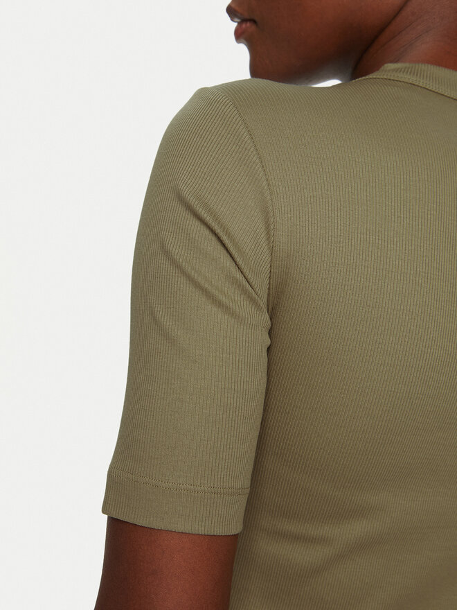 IVY OAK IVY OAK T-Shirt Kristin IO1100X2351 Χακί Slim Fit