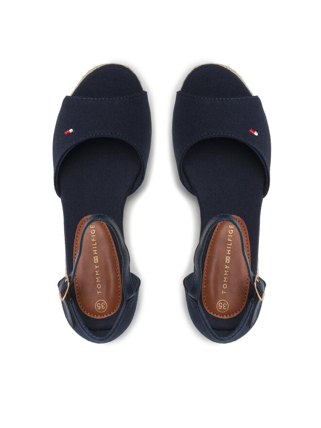 Tommy Hilfiger Espadrilky Tommy Hilfiger Rope Wedge Sandal T3A7-32185-0048 M Tmavomodrá