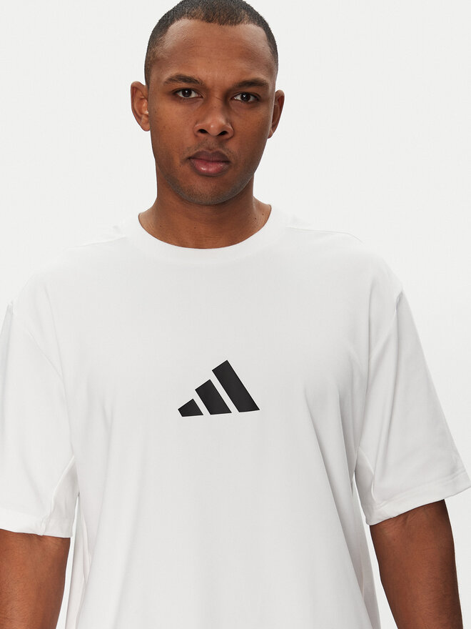 adidas adidas Marškinėliai Z.N.E. JC5482 Balta Loose Fit