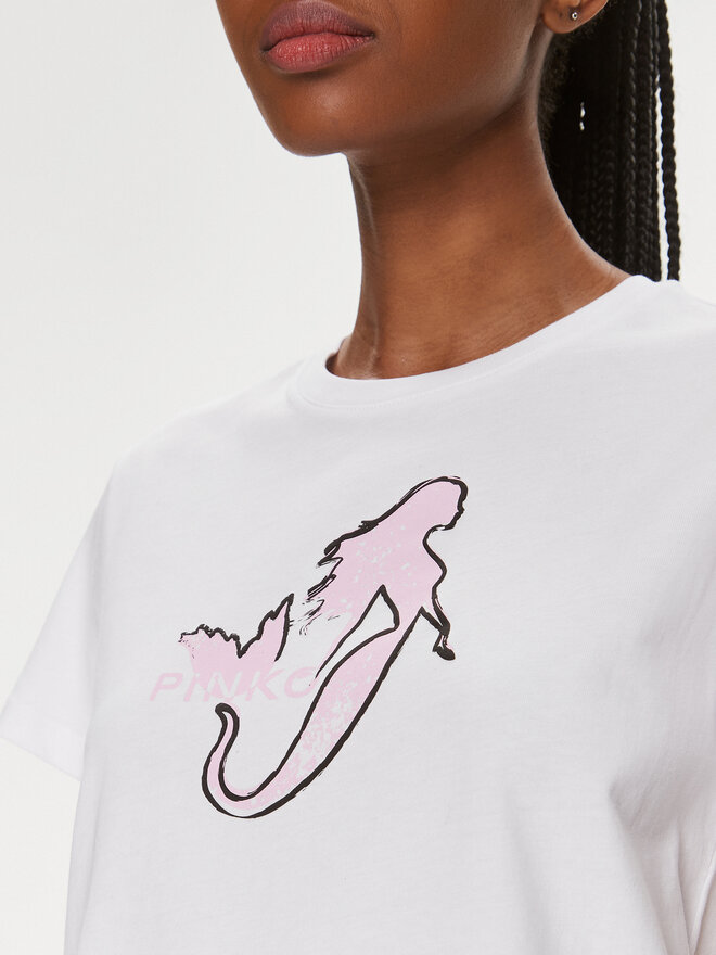 PINKO Pinko T-Shirt 100789 A1OC Weiß Regular Fit