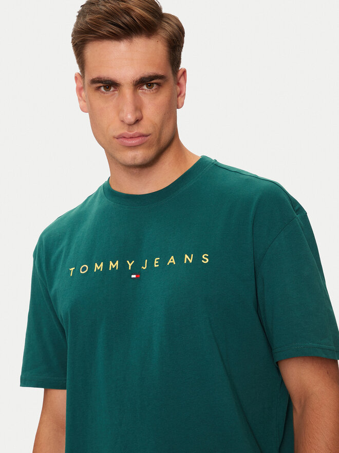 Tommy Jeans Tommy Jeans Majica DM0DM19694 Zelena Regular Fit