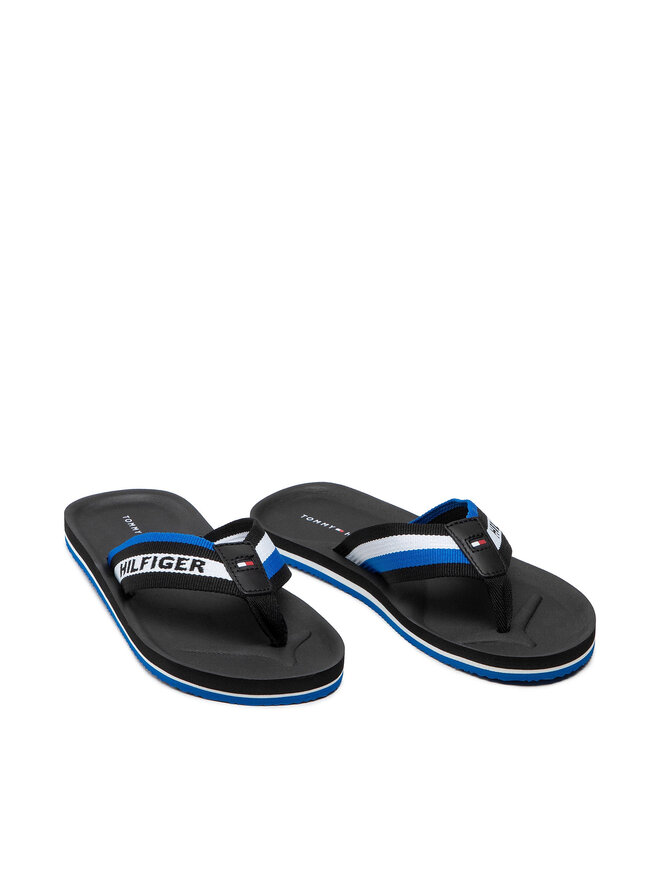 Tommy Hilfiger Джапанки Tommy Hilfiger Sporty Comfort Beach Sandal FM0FM03388 Черен