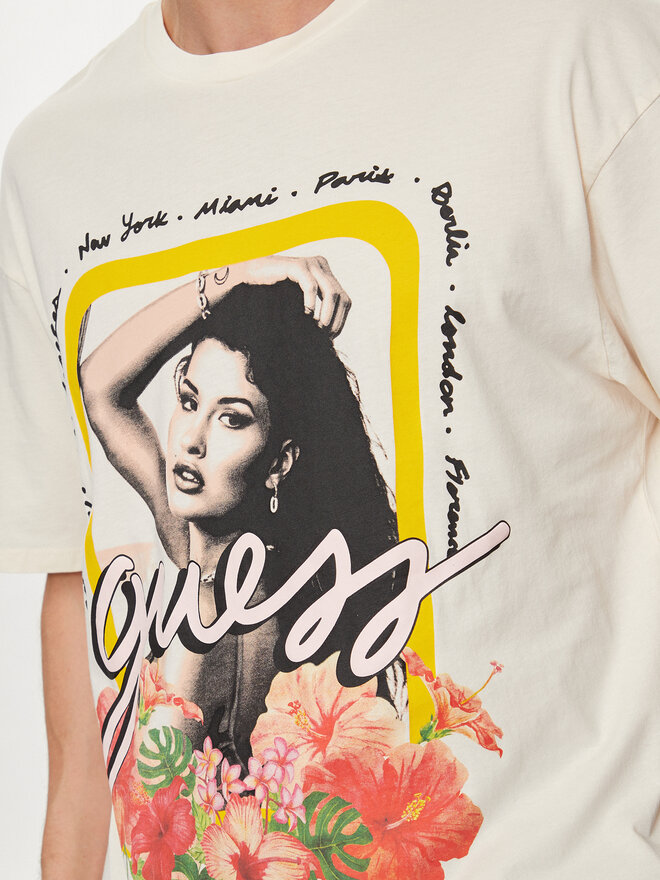 Guess Guess Camiseta M4GI12 K9RM1 Beis Regular Fit