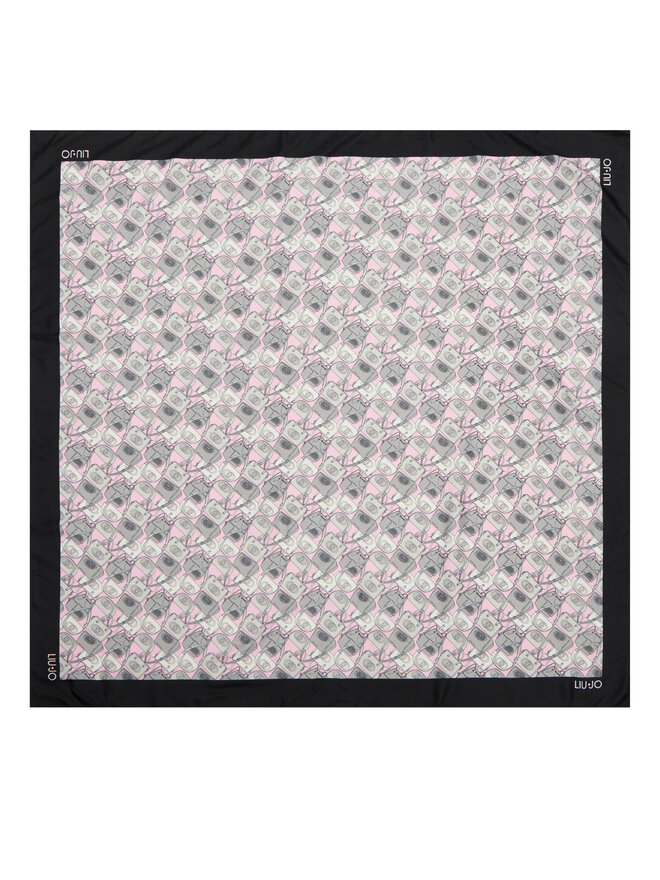 Liu Jo Šátek Liu Jo Ecs Foulard Icon Bag 2A4036 T0300 Šedá