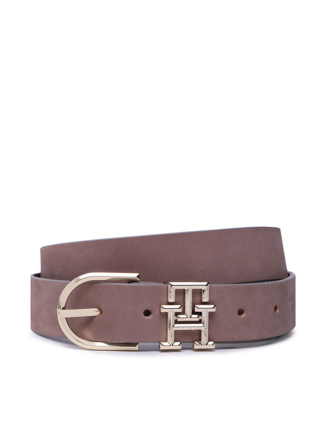 Tommy Hilfiger Dámsky opasok Tommy Hilfiger Th Lux 3.5 Nubuck AW0AW14795 Béžová